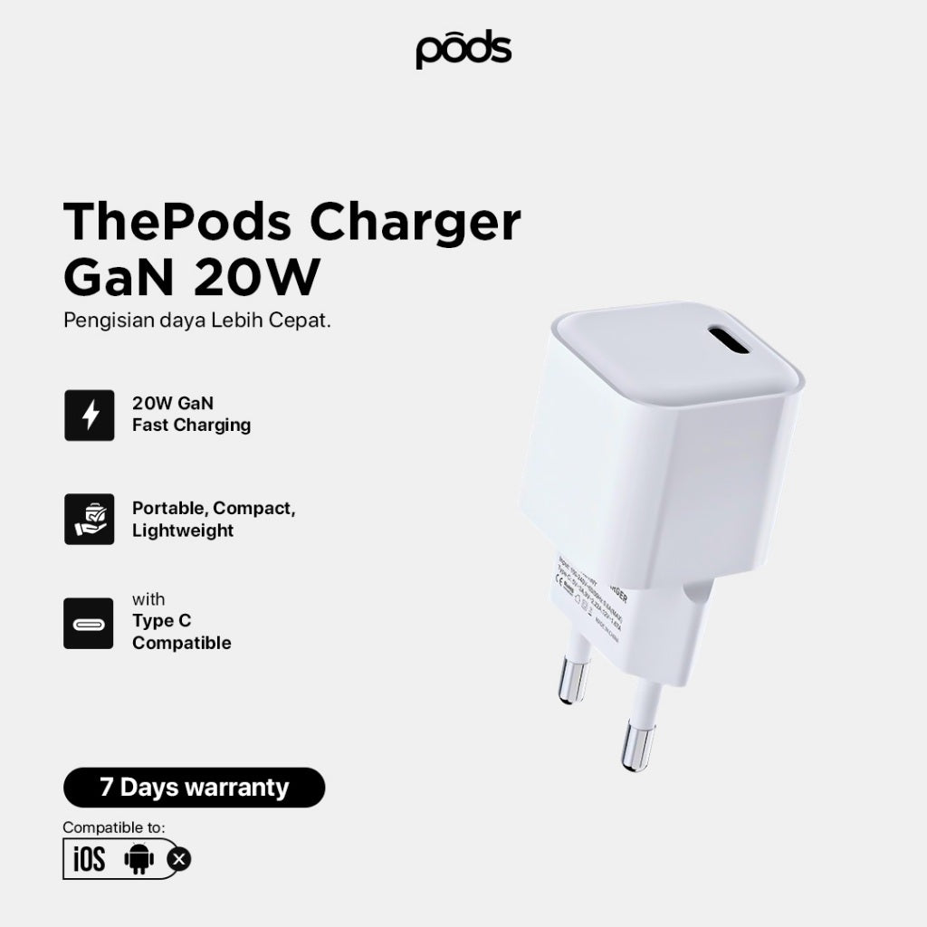 Fast Charging Charger Mini Adaptor GaN 20W